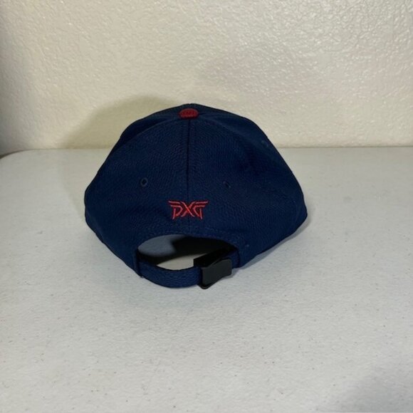 PXG Hat Mens One Size Fits Most Strap Back Blue Red Logo Parsons NEW - Picture 3 of 6